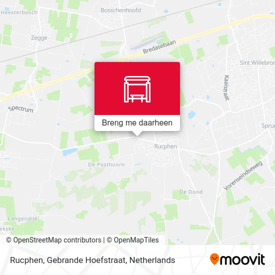 Rucphen, Gebrande Hoefstraat kaart