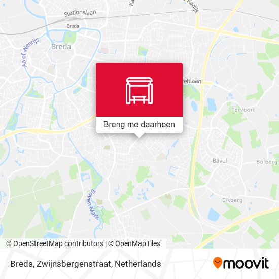 Breda, Zwijnsbergenstraat kaart