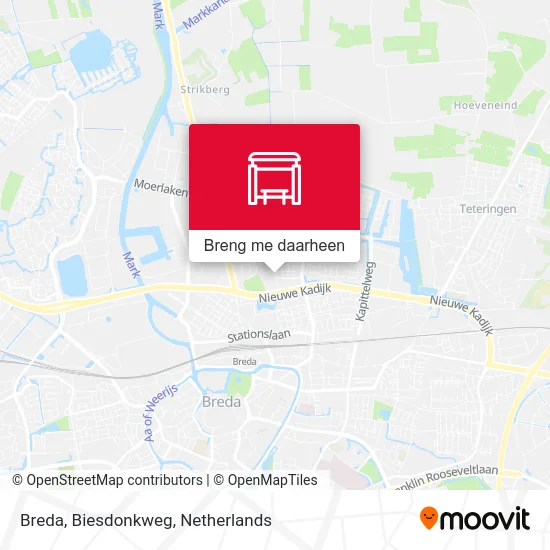 Breda, Biesdonkweg kaart