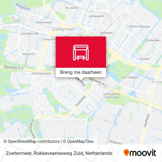 Zoetermeer, Rokkeveenseweg Zuid kaart