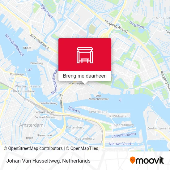 Johan Van Hasseltweg kaart