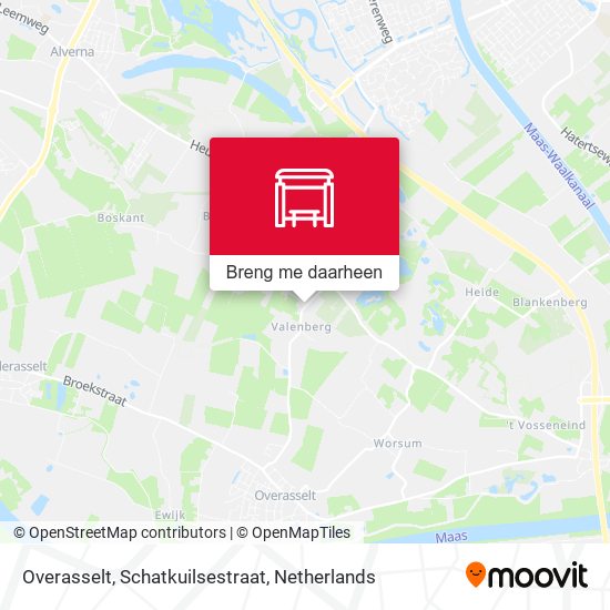 Overasselt, Schatkuilsestraat kaart