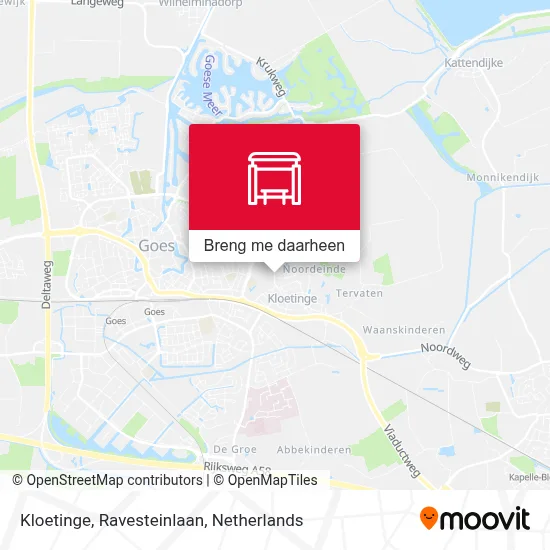 Kloetinge, Ravesteinlaan kaart