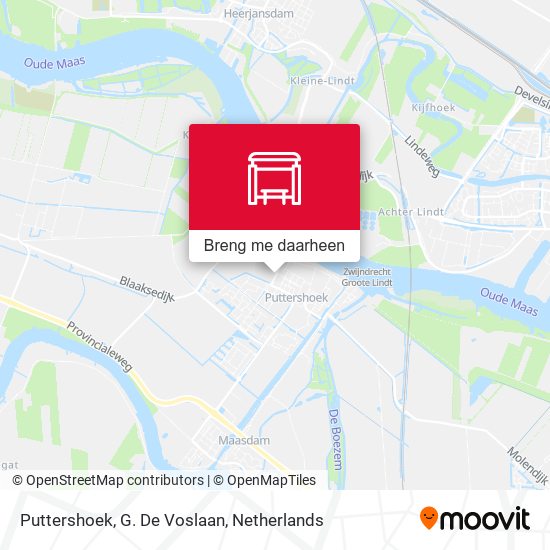 Puttershoek, G. De Voslaan kaart