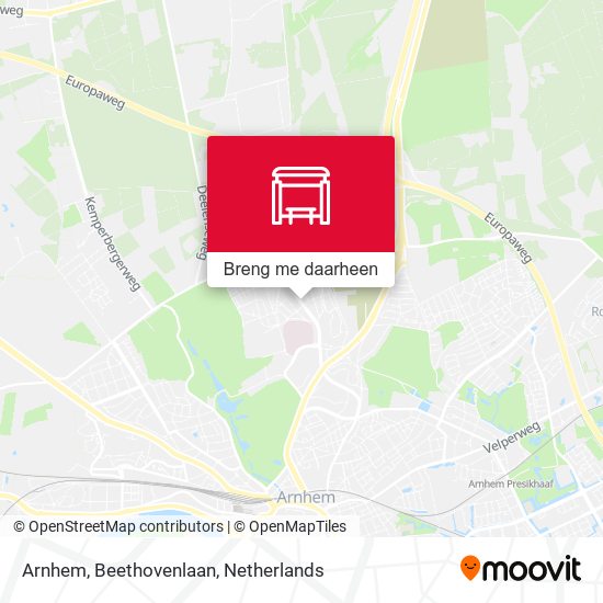 Arnhem, Beethovenlaan kaart
