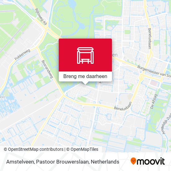 Amstelveen, Pastoor Brouwerslaan kaart