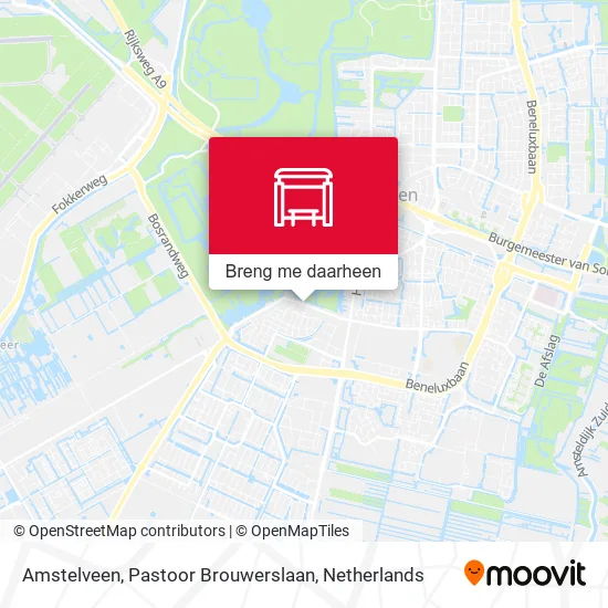 Amstelveen, Pastoor Brouwerslaan kaart