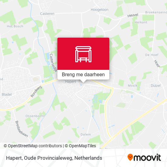 Hapert, Oude Provincialeweg kaart