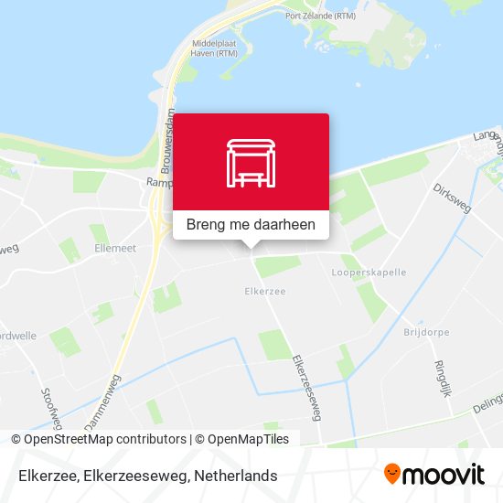 Elkerzee, Elkerzeeseweg kaart
