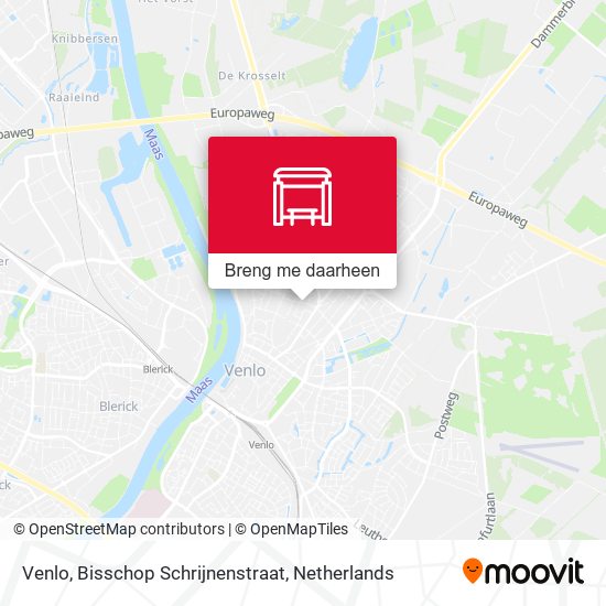 Venlo, Bisschop Schrijnenstraat kaart