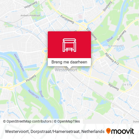Westervoort, Dorpstraat / Hamersetraat kaart