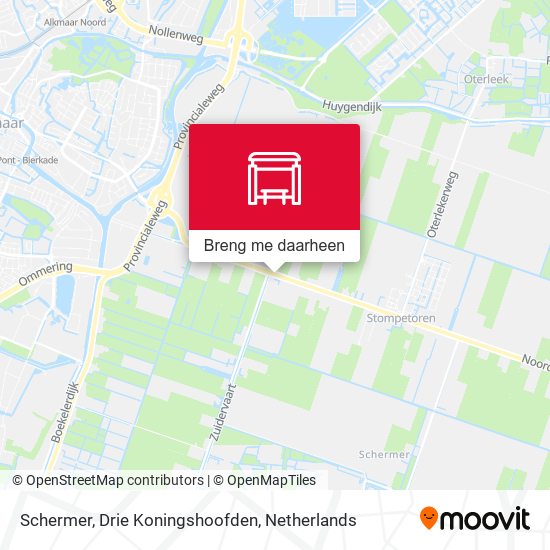 Schermer, Drie Koningshoofden kaart