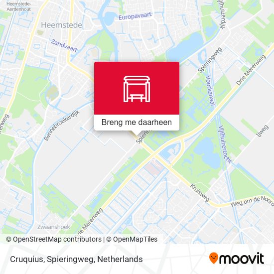 Cruquius, Spieringweg kaart