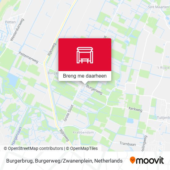 Burgerbrug, Burgerweg / Zwanenplein kaart