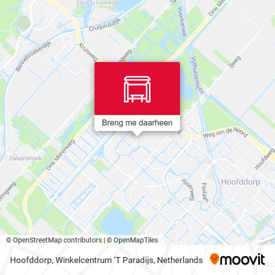 Hoofddorp, Winkelcentrum 'T Paradijs kaart