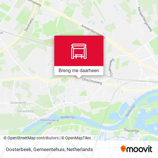 Oosterbeek, Gemeentehuis kaart