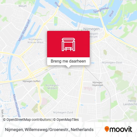 Nijmegen, Willemsweg / Groenestr. kaart