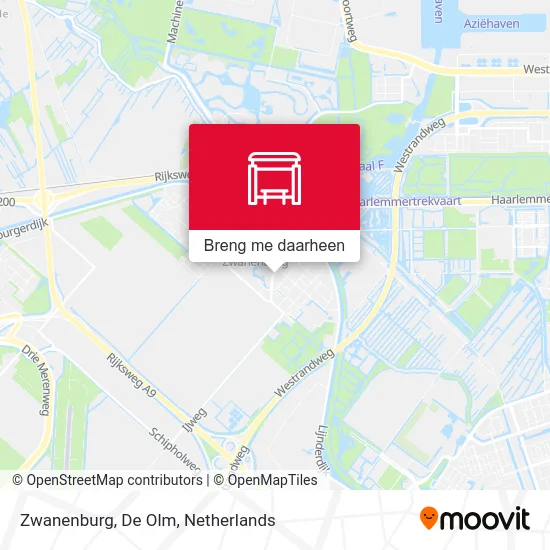 Zwanenburg, De Olm kaart