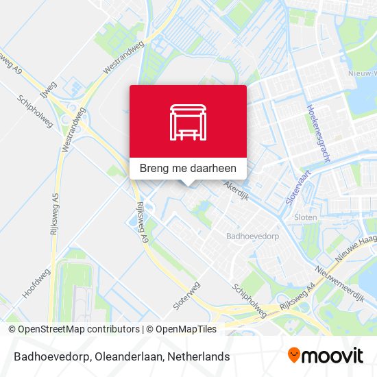 Badhoevedorp, Oleanderlaan kaart