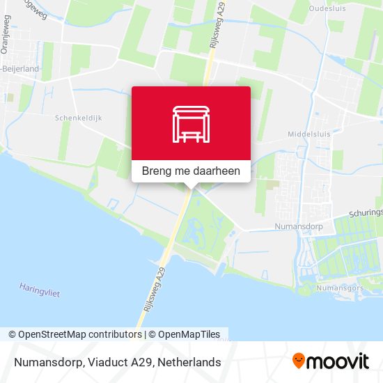 Numansdorp, Viaduct A29 kaart