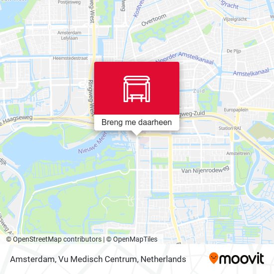 Amsterdam, Vu Medisch Centrum kaart