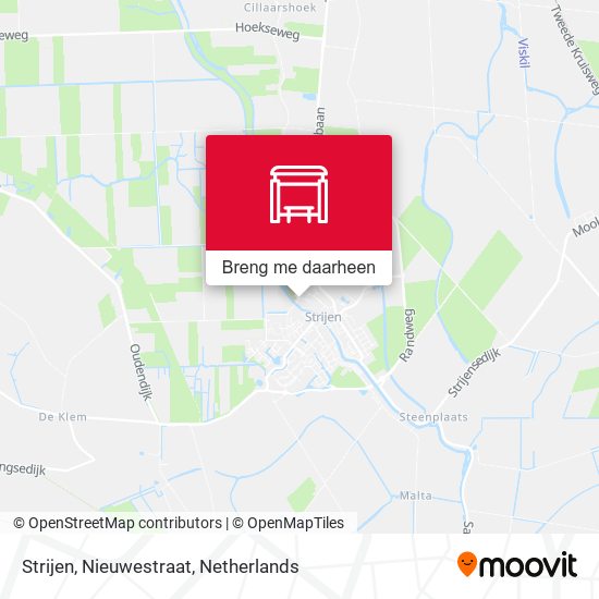 Strijen, Nieuwestraat kaart