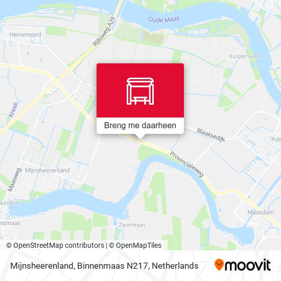 Mijnsheerenland, Binnenmaas N217 kaart