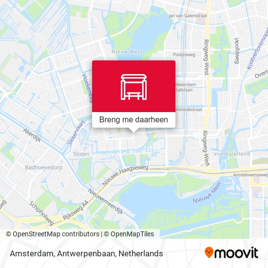 Amsterdam, Antwerpenbaan kaart