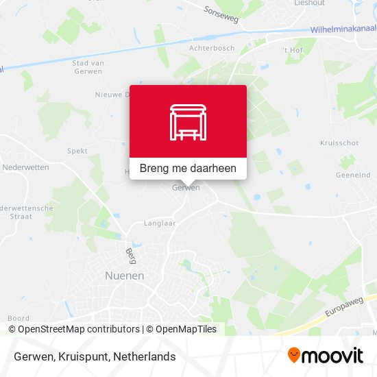 Gerwen, Kruispunt kaart