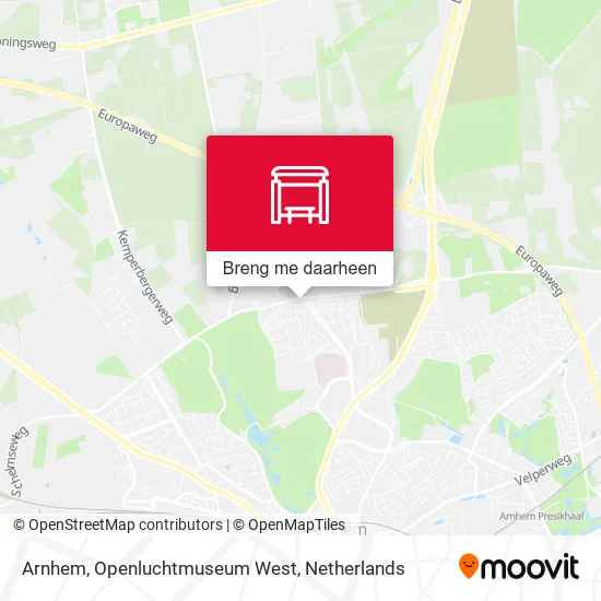 Arnhem, Openluchtmuseum West kaart