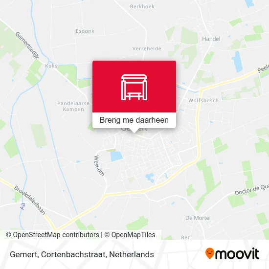 Gemert, Cortenbachstraat kaart