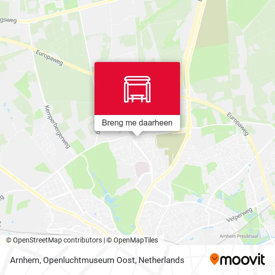 Arnhem, Openluchtmuseum Oost kaart