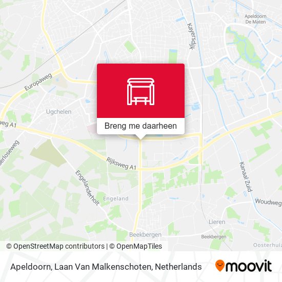 Apeldoorn, Laan Van Malkenschoten kaart