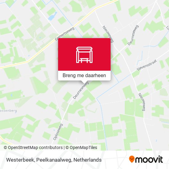 Westerbeek, Peelkanaalweg kaart