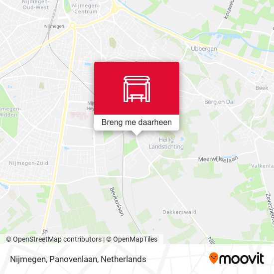 Nijmegen, Panovenlaan kaart