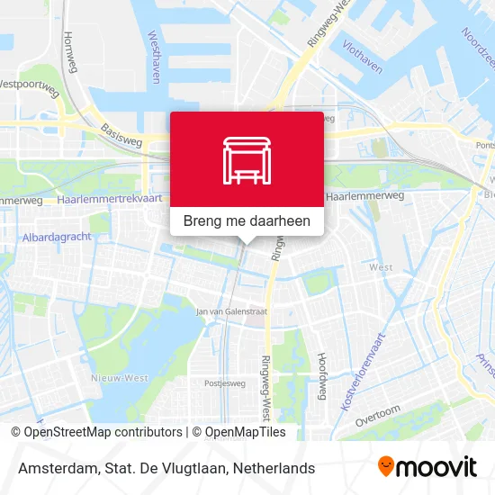 Amsterdam, Stat. De Vlugtlaan kaart