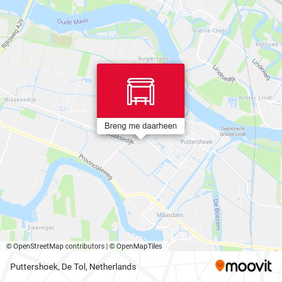 Puttershoek, De Tol kaart
