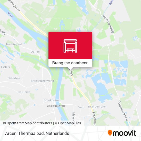 Arcen, Thermaalbad kaart