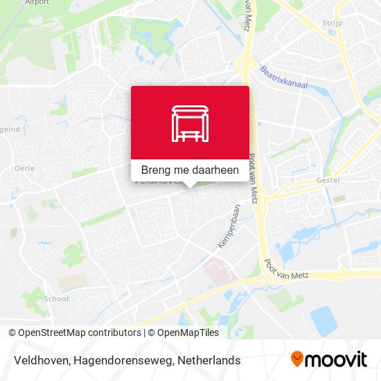 Veldhoven, Hagendorenseweg kaart