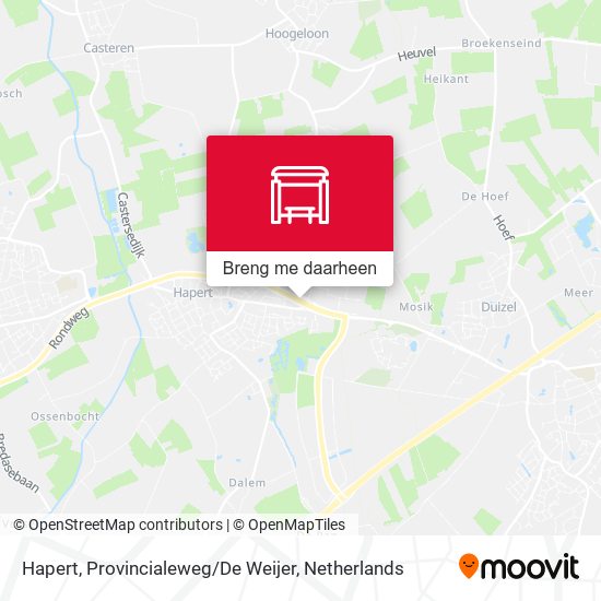 Hapert, Provincialeweg / De Weijer kaart