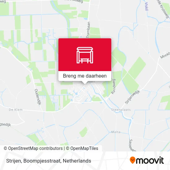 Strijen, Boompjesstraat kaart