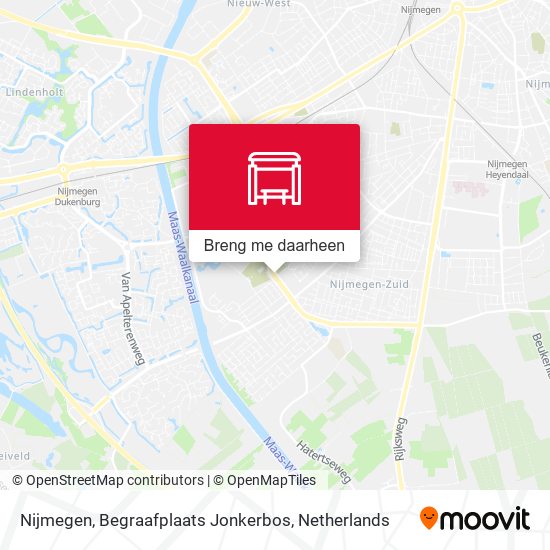 Nijmegen, Begraafplaats Jonkerbos kaart