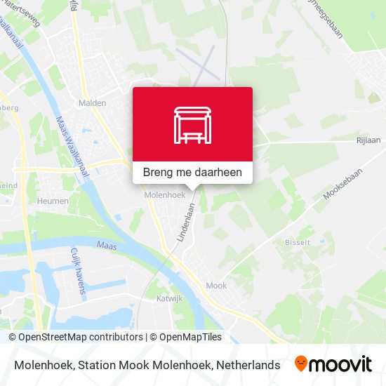 Molenhoek, Station Mook Molenhoek kaart