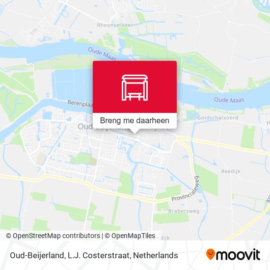 Oud-Beijerland, L.J. Costerstraat kaart