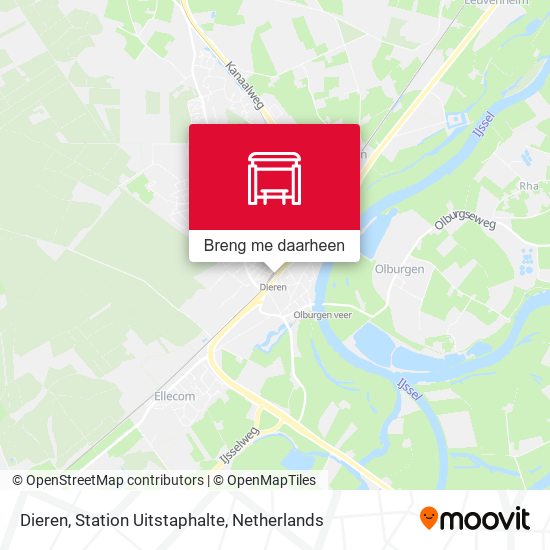 Dieren, Station Uitstaphalte kaart