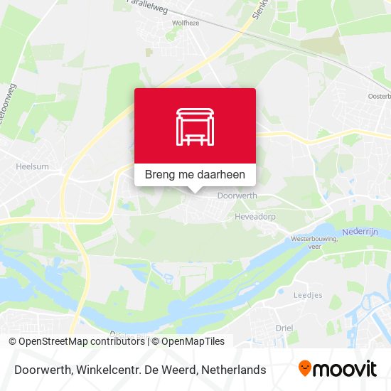 Doorwerth, Winkelcentr. De Weerd kaart