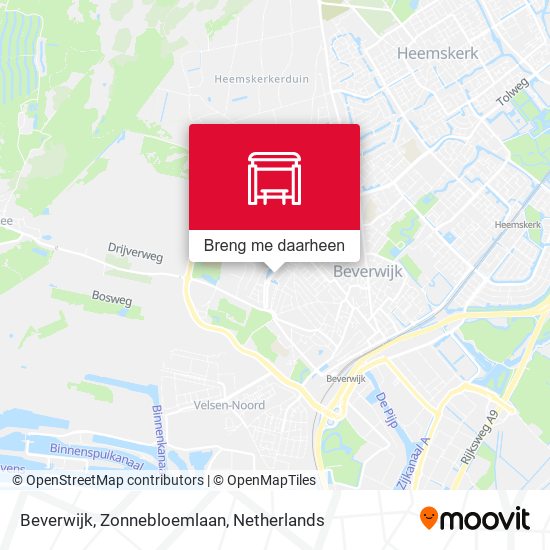 Beverwijk, Zonnebloemlaan kaart