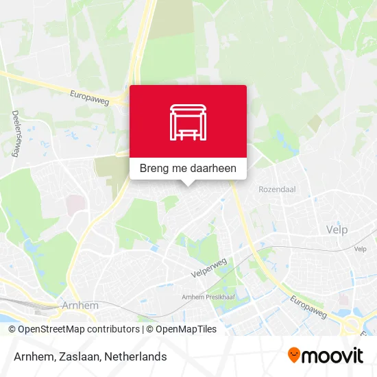 Arnhem, Zaslaan kaart