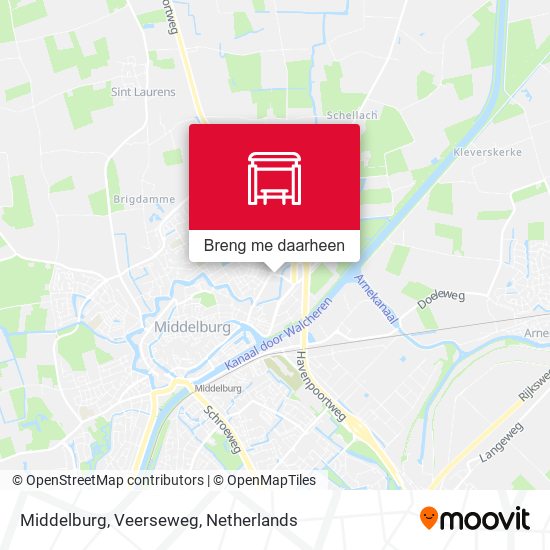 Middelburg, Veerseweg kaart