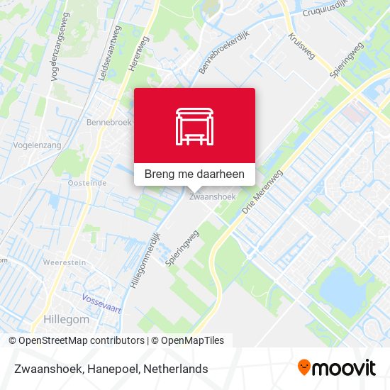 Zwaanshoek, Hanepoel kaart
